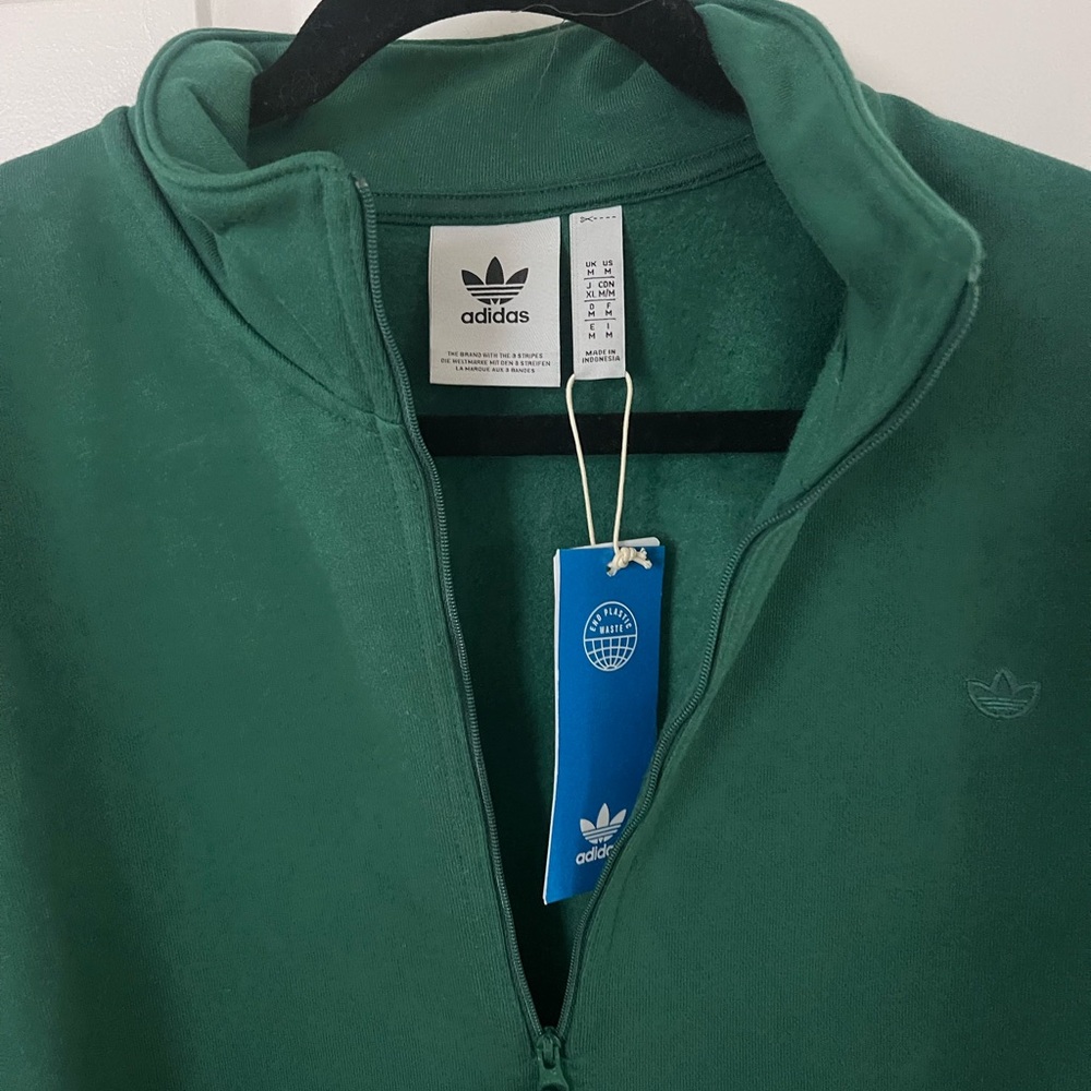 Adidas Original 3/4 Zip Sweatshirt 💚 - Picture 4 of 13